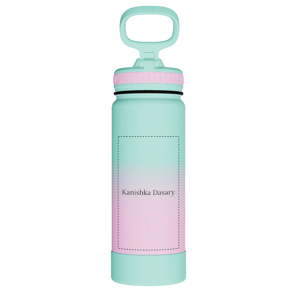 Actives Water Bottle With Straw Lid - customized - Image 2