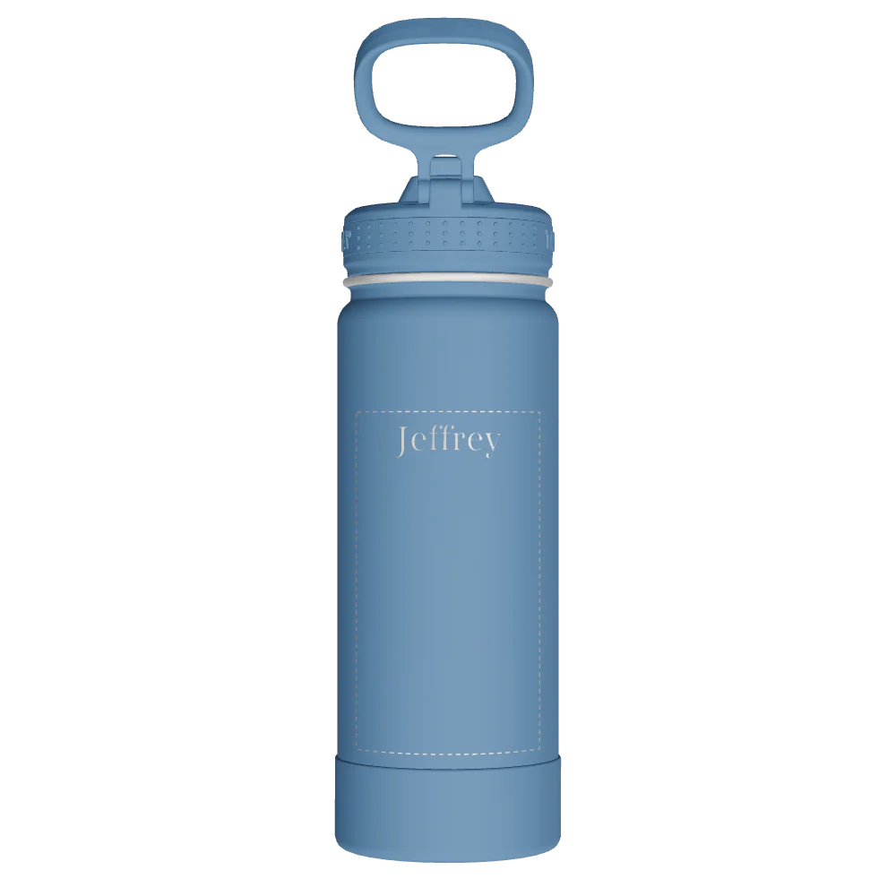 Actives Water Bottle With Straw Lid - customized - Image 2