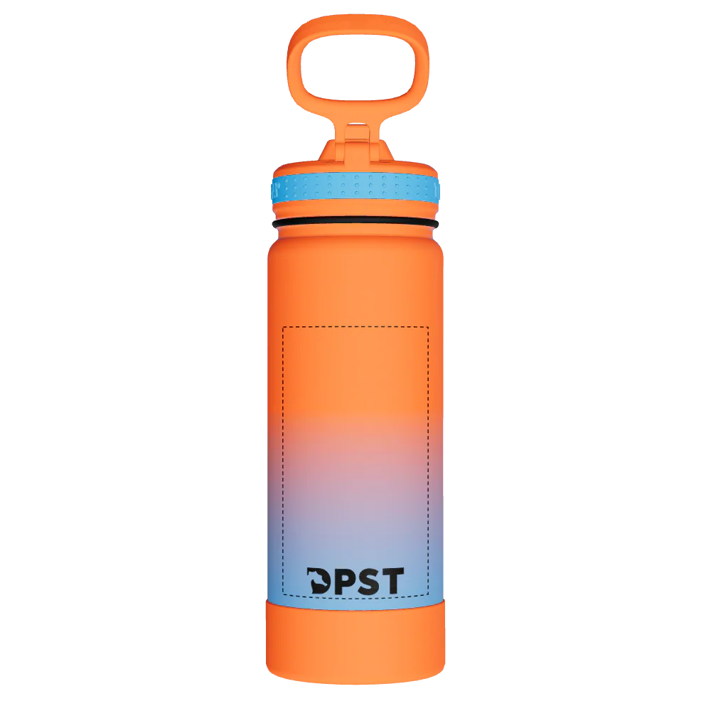 Actives Water Bottle With Straw Lid - customized - Image 2