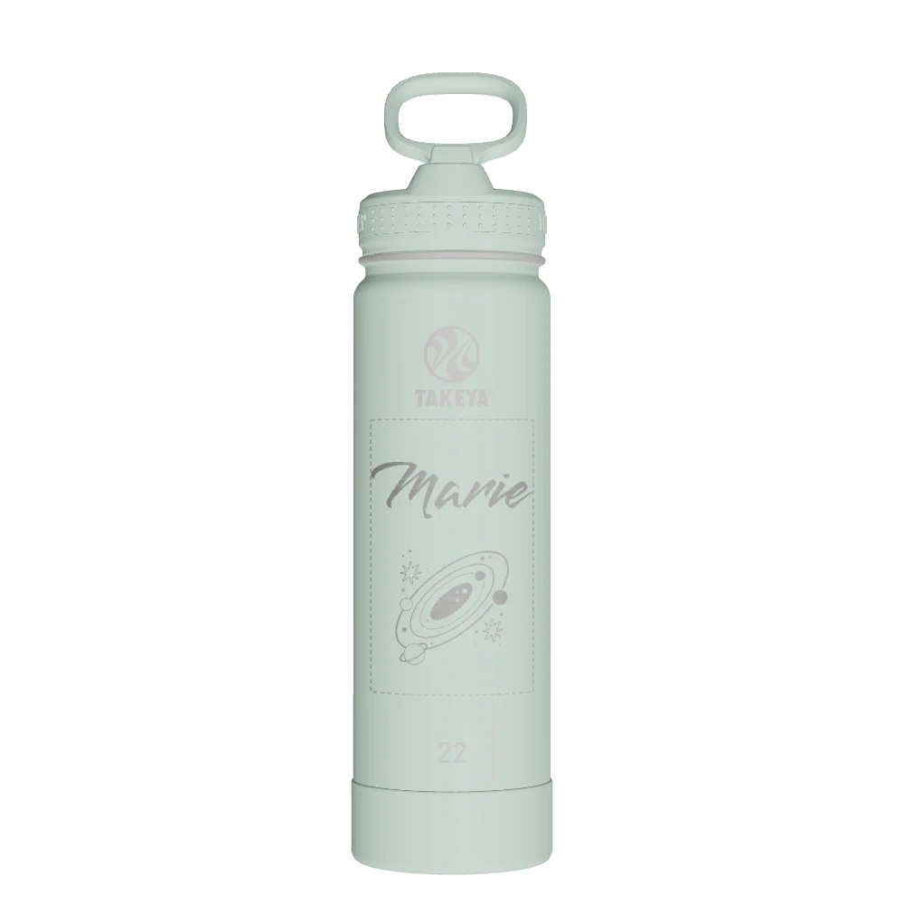 Actives Water Bottle With Straw Lid - customized