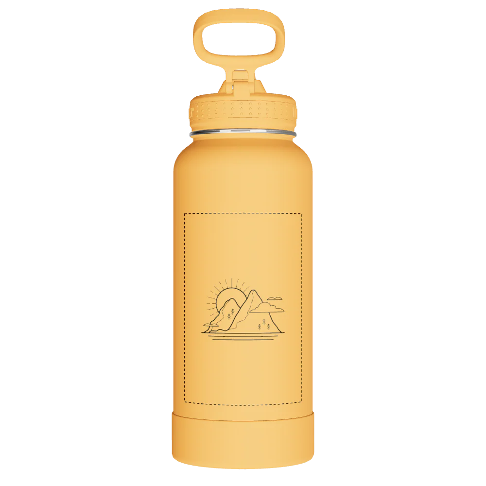 Actives Water Bottle With Straw Lid - customized - Image 2