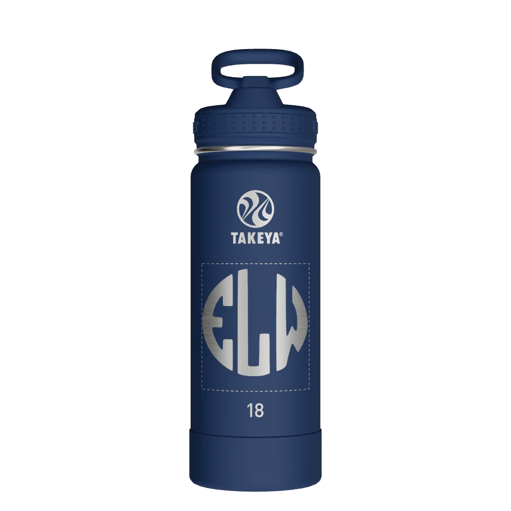 Actives Water Bottle With Straw Lid - customized