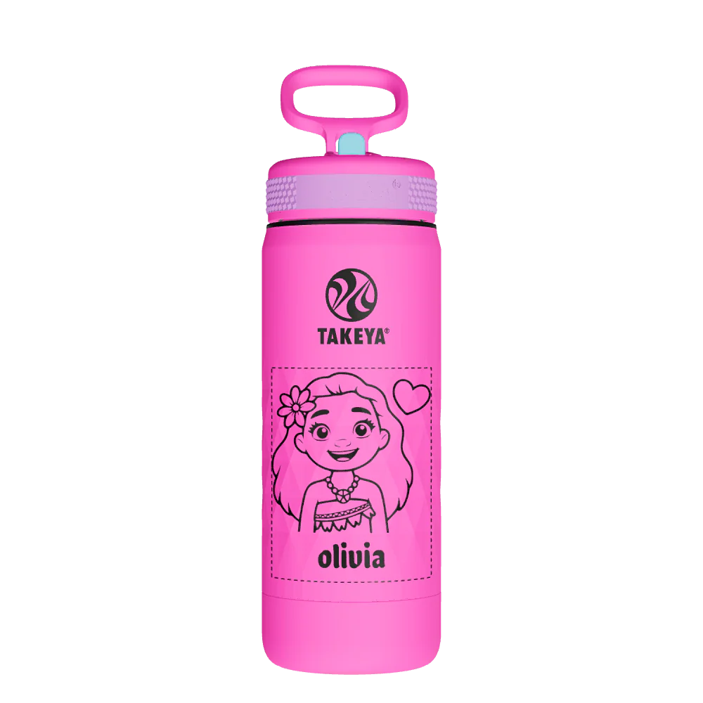 Kids Sport Water Bottle With Straw Lid - customized