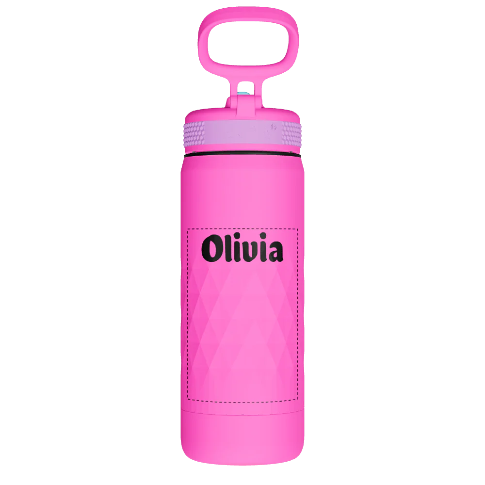 Kids Sport Water Bottle With Straw Lid - customized - Image 2