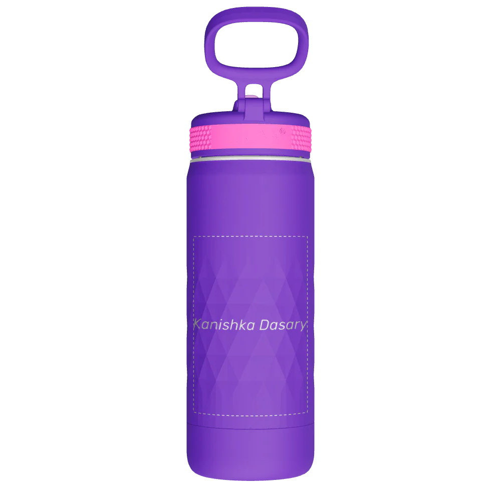 Kids Sport Water Bottle With Straw Lid - customized - Image 2