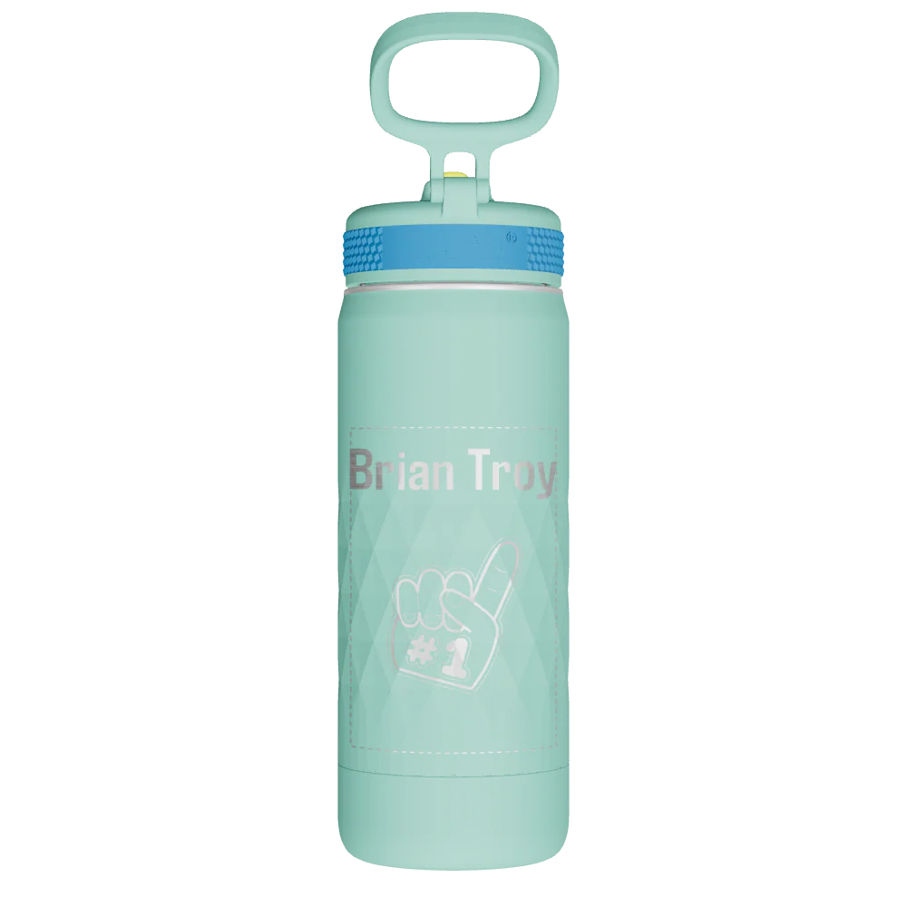 Kids Sport Water Bottle With Straw Lid - customized - Image 2