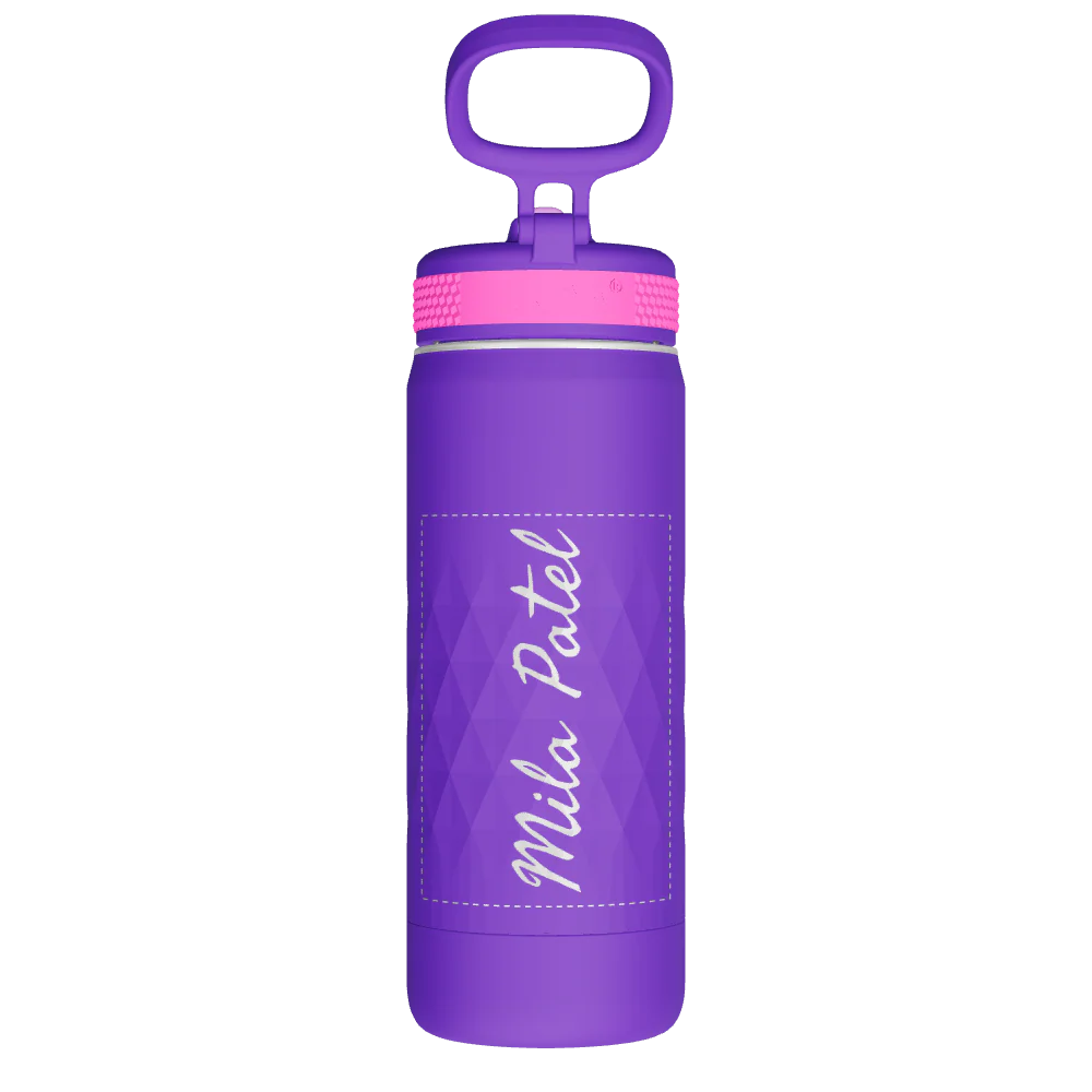 Kids Sport Water Bottle With Straw Lid - customized