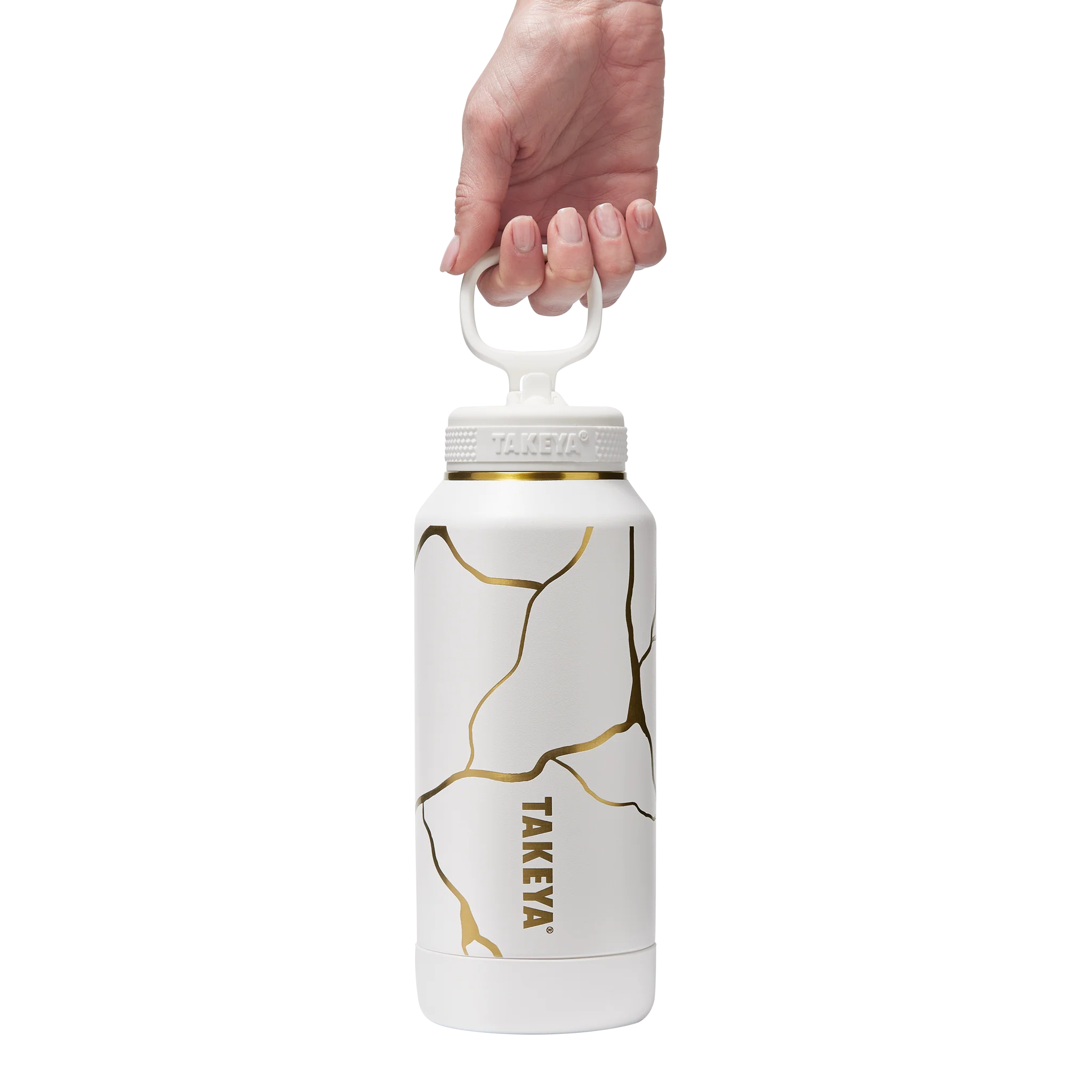 Kintsugi Water Bottle with Straw Lid - Image 9