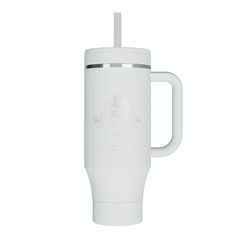 Straw Tumbler With Handle - customized