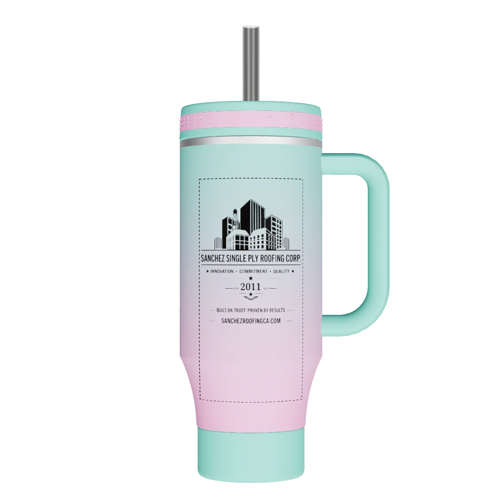 Straw Tumbler With Handle - customized