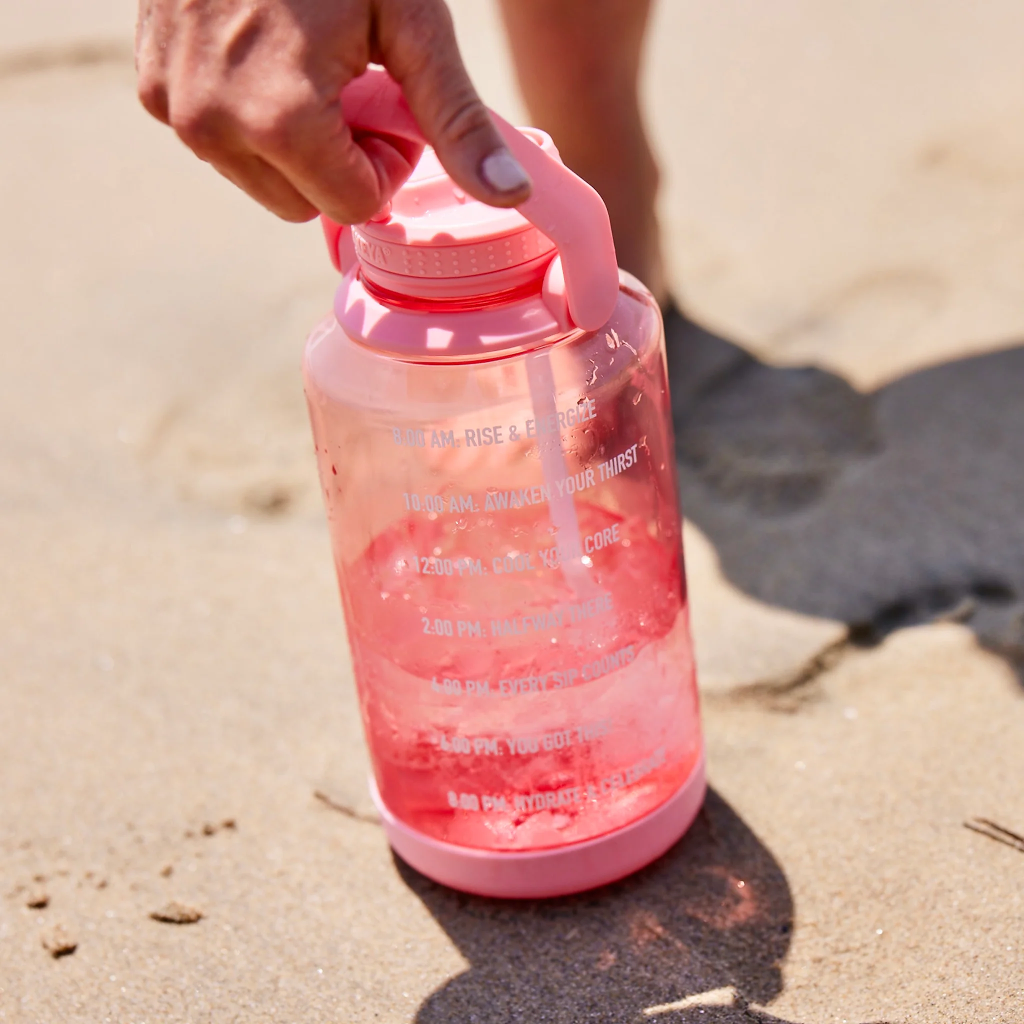 Tritan Motivational Water Bottle With Straw Lid - Image 22